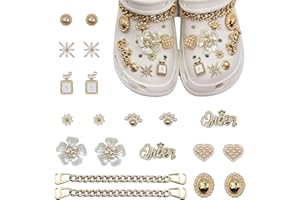 AQUACLR 20Pcs Shoe Charms for Croc Charms, Cute Rhinestone Cartoon Shoe Chain Bling Metall Kristall Strass Shoe Decoration Charms, for Teen Girls Women Party of Birthday Gifts