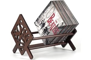 QILICZ Support de rangement pour disques vinyles, porte-brochures, étagère décorative, 40 x 31 x 30 cm