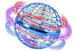 FORMIZON Mini Drone Juguete, Juguetes Voladores Controlados A Mano, Bola De Helicóptero Rotación de 360 ° y Luces LED, UFO Drone Principiantes RC Helicóptero Regalos para Niños y Adultos (Azul)