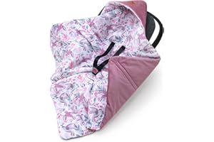 ‎PEPI MADE IN POLAND Pepi - Einschlagdecke Babyschale - 90x90 cm - Kinderwagen Decke - Babyschale Decke - Baumwolle Babydecke für Autositz - Babyeinschlagdecke