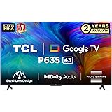 TCL 108 cm (43 inches) Bezel-Less Series 4K Ultra HD Smart LED Google TV 43P635 (Black)