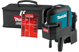 Makita SK106DZ 12 V Max Li-ion CXT Czerwony 4-Punktowy Laser Krzyżowy Dostarczany w Torbie do Przenoszenia - Baterie i Ładowarka Nie Są Dołączone