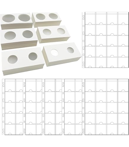 Etuis carton numismatiques autocollants un seul système pour toutes les pièces de monnaie