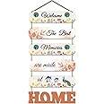 Artvibes Home Quote Decorative Wall Art MDF Wooden Hanger for Living Room | Bedroom | Gifts | Wood Hangers Decoration | Modern Decor Items | Artworks Hangings (WH_6610N), Set of 6