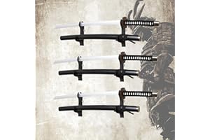 BYTOTU Katana wall mount-Sword wall mounts-Samurai Sword Stand(3 sets）-Sword Mount-,2 Sets of Black Plexiglass,Good for Displaying Lightsabers,Knives,Samurai Swords,Chinese Swords,Staff (sword not included)
