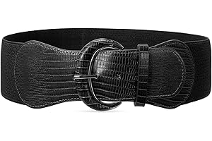 VONMELLI Ampie Cintura Elastica Donna Vintage Cintura Donna con Fibbia per Abiti Cinture Regolabile Elastiche Elegante Alla Moda Retrò Cinture Elastica per Vestito Soprabito Jeans