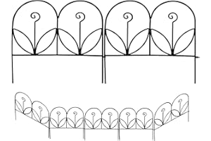 MTB SUPPLY MTB Decorative Garden Border Fence Panel 18 in x 18 in, Pack of 5, Totally 7.5 ft, Decorative Wire Fencing Garden Border Edging Garden Fence Animal Barrier