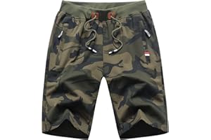 MO GOOD Mens Casual Shorts Workout Running Comfy Shorts Big and Tall Zip Pockets