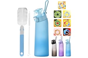 FIENZA 700ML Air-Up Gourde, Air Gourde Up Bouteille Avec 7 sul Saveur Air Pods, Airup Tritan Bouteille d'eau Parfumée Sans BPA Avec Paille 0 Sucres et Tasse d'eau