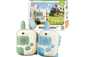 DQMOON Dinosaur Toys for Boys - 2 PCS Dinosaur Walkie Talkies Kids Toys for 3-8 Year Old Boys Gifts Outdoor Garden Games Birthday Gifts Christmas Stocking Fillers Sensory Toy for Kids Age 3-9