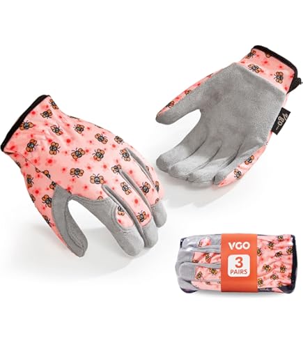 Guanti Da Lavoro Per Bambini - Morbidi, Traspiranti, Per Giardinaggio E Esterno (XXXS, Rosa)