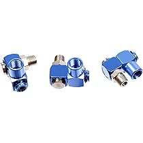 1/4 SAE Swivel Elbow Adapters 3-Pack - Brass 90 Degree Fittings For Tight Spaces