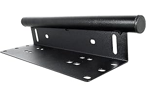 RIGIDON 17 Pouces Support Universel de Plaque d'immatriculation Voiture, Aluminium Support de Barre d'éclairage LED, Feux de Travaille Support de Fixation de Plaque D'immatriculation Offroad 4x4 Noir