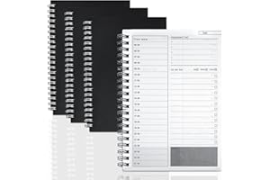 KOUHA Agenda Journalier Cahier Planificateur To Do List 4 Pièces Liste De Choses À Faire Daily Planner Agenda To Do List Bloc Note pour la Planification Quotidienne