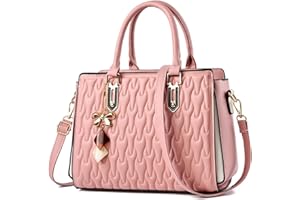 NICOLE & DORIS Women Designer Handbags Fashion Top Handle Bag Ladies Printed Handbag Shoulder Bag PU Leather Crossbody Bag Medium Hand Bags with Pendant