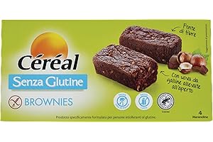 Céréal Brownies senza Glutine, Merendine dolci gluten free, 150G