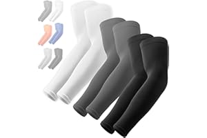 OutdoorEssentials UV Sun Protection Arm Sleeves - Cooling Compression Arm Sleeve - Sports & UV Arm Sleeves for Men & Women