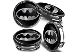 SkinoEu 4 x 75mm Wheel Centre Alloy Hub Center Caps Compatible for Part Numbers B66470207 / B66470200 Hubcaps Black Silver CM 40