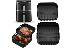 CARSEATTY Silikonform HeißLuftfritteuse für COSORI Turbo Tower Pro Heißluftfritteuse 10,8L Double Stack Airfryer, Airfryer Silikonform Antihaft für Air Fryer CAF-DC112-ADE & CAF-DC113S-ADE LEinsatz Zubehör