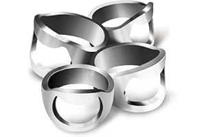 CZ Store Mini Otwieracz do Butelek - ✮DOŻYWOTNIA GWARANCJA✮ - Pierścionek z Otwieraczem do Piwa i Napojów Gazowanych - Stal Nierdzewna z Wykończeniem Niklowym - 4-Pak - Pierścień 20, 20, 22 i 24mm