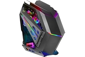 Mars Gaming MC-TITAN, Case Gaming RGB XXL ATX, Doppia Striscia LED e Illuminazione Frontale ARGB, Hub di Illuminazione + Comando, Compatibile Schede Madri ARGB, Supporto Raffreddamento Liquido, Nero