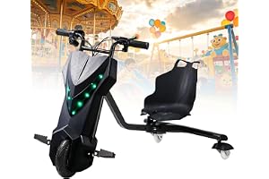 Elektrisk Drift-Trehjuling FöR Barn,Drift Scooter Kart, Justerbar Sits, Lastkapacitet 65 Kg, Justerbar Drift Trike FöR Barn F