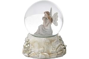 Mousehouse Gifts - Fairy Snow Globe with Glittery Wings, Glass Christmas Ornament for Girls