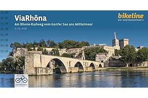 Via Rhôna: Am Rhone-Radweg vom Genfer See ans Mittelmeer. 1:75.000, 720 km, GPS-Tracks Download, LiveUpdate (Bikeline Radtourenbücher)