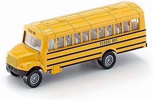 siku 1319 - Autobus Scolaire Américain, Jouet Pour Enfants, Métal/Plastique, Jaune, Pneus En Caoutchouc