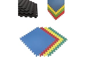 JARDIN202 - Esterilla Puzzle para Suelos de Gimnasio y Fitness | Protección de Goma 60x60 cm | Colchoneta Antideslizante