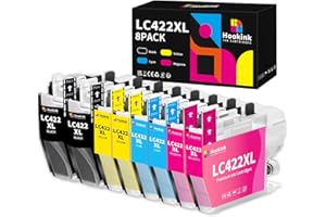 Hookink LC422XL Cartucho de Tinta Compatible con Brother LC422 LC-422XL LC-422XLVAL Multipack para MFC-J5340DW MFC-J5345DW MFC-J5740DW MFC-J6540DW MFC-J6940DW (2Negro 2Cian 2Magenta 2Amarillo)