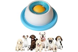 JDKJAG Dog & Cat Lick Bowl Slow Feeder Toy - Anti-Slip Pet Licking Bowl for Dogs Cats, Interactive Slow Feeder Lick Toy for Dogs Calming & Anxieties Relief (Blue(Dog))