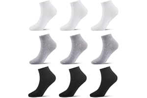 CAUDBLOR 6 par skarpet do sneakersów, krótkie skarpety, męskie, damskie, skarpety sportowe, półskarpety z 80% bawełny, rozmiar 37–41, 39–45