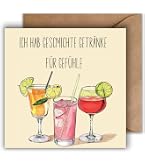 Emotional Rescue Geburtstagskarte Für Sie – 'Model Family' Design, 15,2 X 15,2 Cm, Mit Umschlag – Lustiger Wein-Spruch