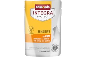 animonda Integra Protect Cat Sensitive, dietetyczna karma dla kotów, mokra karma w przypadku alergii na pokarm, z indykiem, 24 x 85 g