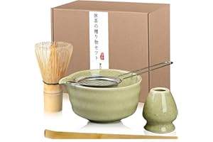 Cnwinu 5-częściowy zestaw ceremonialny matcha z trzepaczką, ceramicznymi miskami, uchwytami i łyżką, sitkiem, idealny zestaw Ted