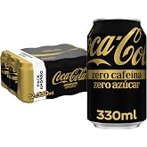 Coca-Cola Zero Caffeine Cola Soda Pack 12 x 330 ml | Sugar Free Cola Drink - Caffeine Free - Low Calorie - Great for Home, Pa