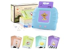 TLAXCA Arabic English Learning Toys for 3 4 5 6 Year Old Boys Girls 224 Words Baby Talking Flash Cards Speech Therapy Autism 