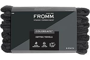 Fromm Colorsafe Towel, Black, 6 Count