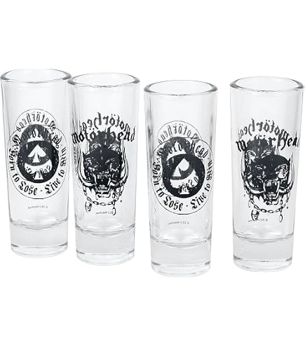 Motörhead Schnapsgläser Set – Klares Glas Mit Band-Logo, Ideal Für Partys & Drinks