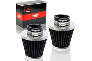 1PZ F02-34D 34mm 35mm 36mm Filtro aria moto universale conico rotondo kit filtro aspirazione ingresso aria per fuoristrada MTB Scooter Quattro Dirt Pit Bike 50cc 110cc 125cc 150cc (2 pezzi nero)