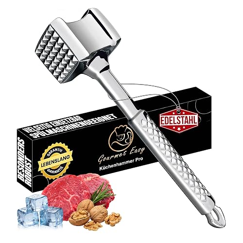Doppelseitiger Schnitzelklopfer, Edelstahl