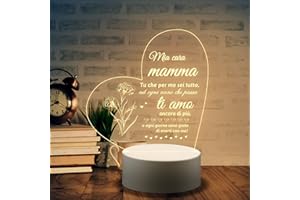 PRSTENLY, Acrilica Lampada Regalo Festa Della Mamma, Originali Idee Per Compleanno e Natale, Senza Odore