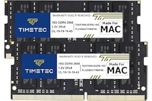 Timetec 32GB Kit(2x16GB) Compatible con Apple DDR4 2666MHz/2667MHz para Mediados de 2020 iMac 20.1/20.2/Mediados 2019 iMac19.1 de 27 Retina 5K, Finales 2018 Mac Mini (8.1) PC4-21333/PC4-21300 Mac RAM