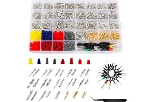 969 stycken bilkontakter stift kit crimpt anslutningsstift 1,0/1,5/1,8/2,2/2,3/2,8/3,5 mm hane och kvinnlig trådtätningar bor