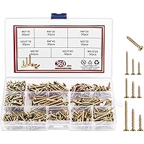 Kit Viti Per Legno 360 Pezzi - Viti Autofilettanti M3 M4 Testa Svasata Per Fai Da Te E Riparazioni - Foto 2