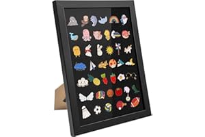 Sibosen Pin Display Case,21x30 cm Shadow Box for Lapel Pin Pin Collection Holder Pin Display Frame for Pins,Desktop and Wall Display