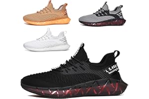 SSERHEHK Chaussures de Sport Homme Femme Chaussures de Sport Running Chaussures de Course légères et élégantes Noir Blanc Gris Or 36EU-46 EU