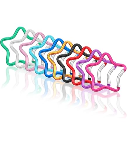 6er Set Stern Karabiner Haken - Robust & Stylisch Für Outdoor-Abenteuer