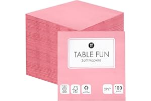 Talking Tables 100 x Tovaglioli di carta rosa tenue in confezione sfusa, tovaglioli monouso per feste di compleanno, Natale, catering, matrimoni, stoviglie, riciclabili, realizzati in UE, 2 veli, 33cm